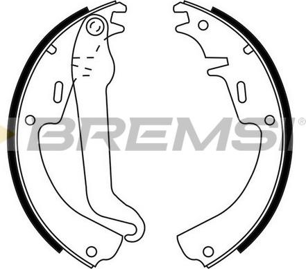 Bremsi GF0345 - Комплект гальм, барабанний механізм autocars.com.ua