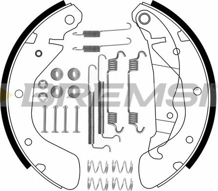 Bremsi GF0353-1 - Комплект гальм, барабанний механізм autocars.com.ua