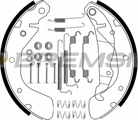 Bremsi GF0354-1 - Комплект гальм, барабанний механізм autocars.com.ua