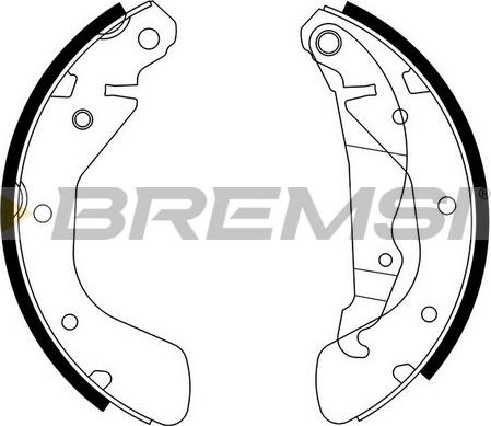 Bremsi GF0354 - Комплект гальм, барабанний механізм autocars.com.ua