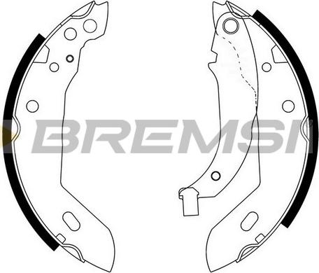 Bremsi GF0381 - Комплект гальм, барабанний механізм autocars.com.ua