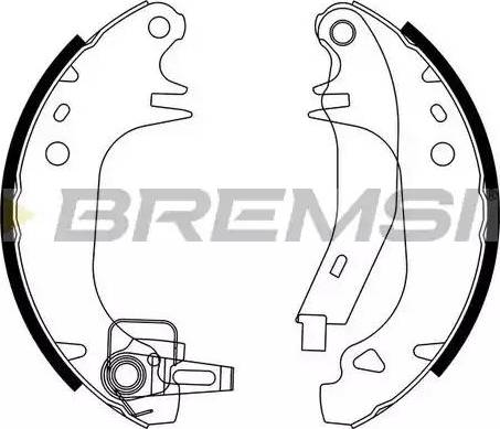 Bremsi GF0382-2 - Комплект гальм, барабанний механізм autocars.com.ua