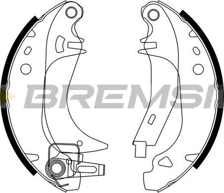 Bremsi GF0382-3 - Комплект гальм, барабанний механізм autocars.com.ua