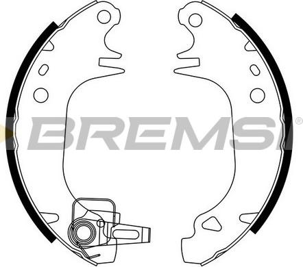 Bremsi GF0382 - Комплект гальм, барабанний механізм autocars.com.ua