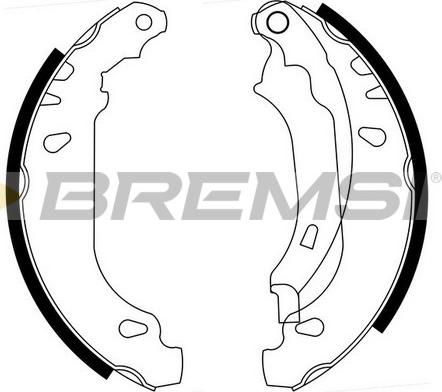 Bremsi GF0386 - Комплект гальм, барабанний механізм autocars.com.ua