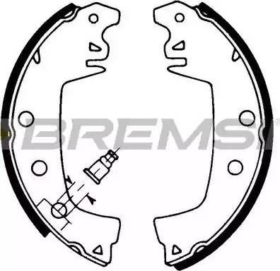 Bremsi GF0404 - Комплект тормозных колодок, барабанные autodnr.net