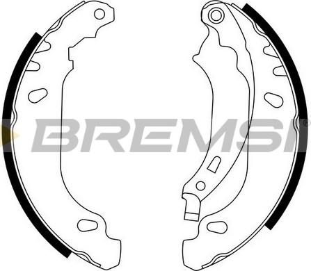 Bremsi GF0408 - Комплект гальм, барабанний механізм autocars.com.ua