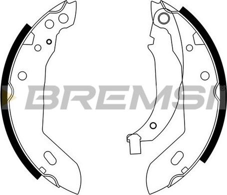 Bremsi GF0411 - Комплект гальм, барабанний механізм autocars.com.ua