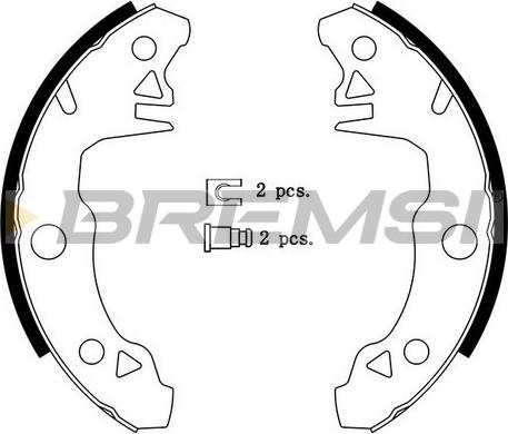 Bremsi GF0413 - Комплект гальм, барабанний механізм autocars.com.ua