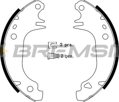 Bremsi GF0414 - Комплект гальм, барабанний механізм autocars.com.ua