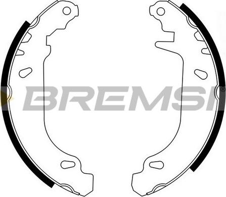 Bremsi GF0415 - Комплект гальм, барабанний механізм autocars.com.ua