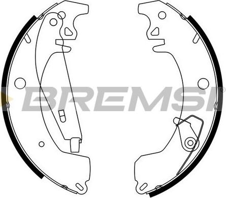Bremsi GF0417 - Комплект гальм, барабанний механізм autocars.com.ua