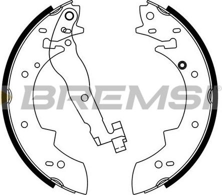 Bremsi GF0419 - Комплект гальм, барабанний механізм autocars.com.ua