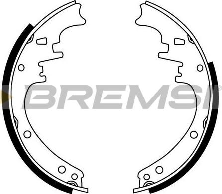 Bremsi GF0421 - Комплект гальм, барабанний механізм autocars.com.ua