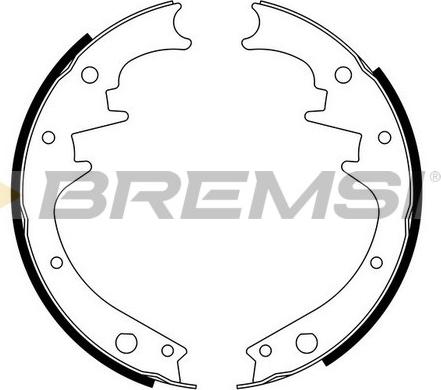 Bremsi GF0422 - Комплект гальм, барабанний механізм autocars.com.ua