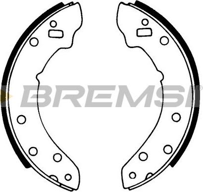Bremsi GF0430 - Комплект гальм, барабанний механізм autocars.com.ua