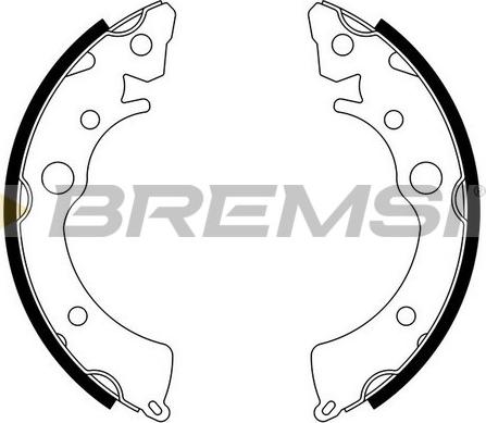 Bremsi GF0431 - Комплект гальм, барабанний механізм autocars.com.ua