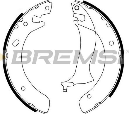 Bremsi GF0436 - Комплект гальм, барабанний механізм autocars.com.ua