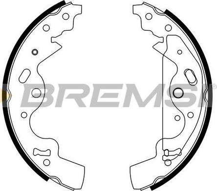 Bremsi GF0437 - Комплект гальм, барабанний механізм autocars.com.ua