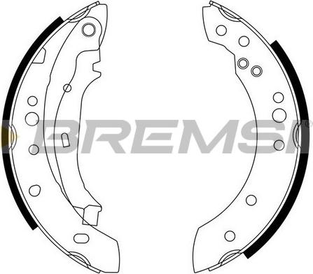 Bremsi GF0446 - Комплект гальм, барабанний механізм autocars.com.ua