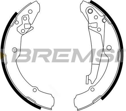 Bremsi GF0473 - Комплект гальм, барабанний механізм autocars.com.ua