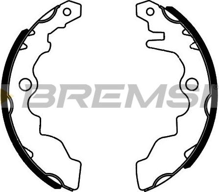 Bremsi GF0518 - Комплект гальм, барабанний механізм autocars.com.ua