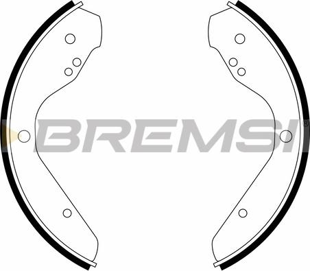 Bremsi GF0538A - Комплект гальм, барабанний механізм autocars.com.ua
