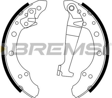 Bremsi GF0543 - Комплект тормозных колодок, барабанные autodnr.net
