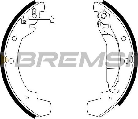 Bremsi GF0548 - Комплект гальм, барабанний механізм autocars.com.ua