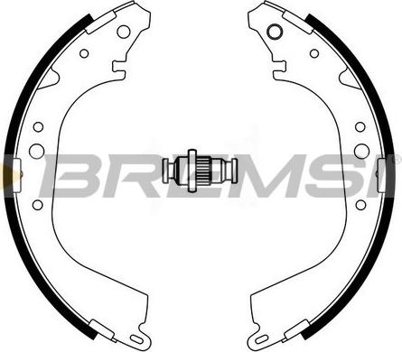 Bremsi GF0555 - Комплект гальм, барабанний механізм autocars.com.ua