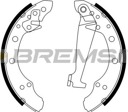 Bremsi GF0556 - Комплект гальм, барабанний механізм autocars.com.ua