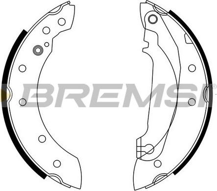 Bremsi GF0601 - Комплект гальм, барабанний механізм autocars.com.ua