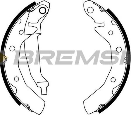 Bremsi GF0630 - Комплект тормозных колодок, барабанные autodnr.net