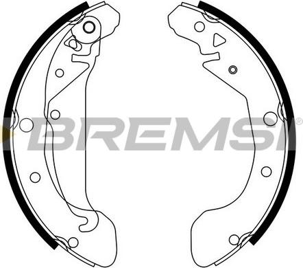 Bremsi GF0632 - Комплект гальм, барабанний механізм autocars.com.ua