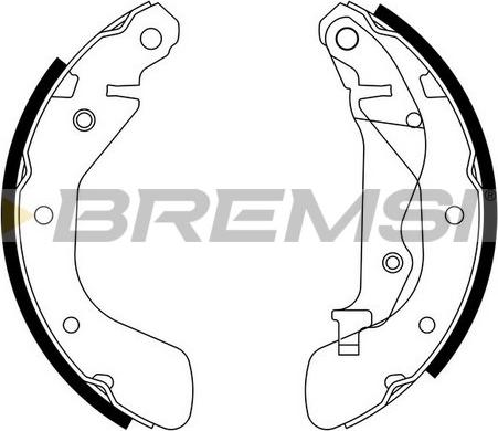 Bremsi GF0633 - Комплект гальм, барабанний механізм autocars.com.ua