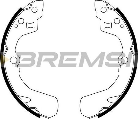 Bremsi GF0660 - Комплект гальм, барабанний механізм autocars.com.ua