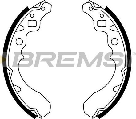 Bremsi GF0670 - Комплект гальм, барабанний механізм autocars.com.ua