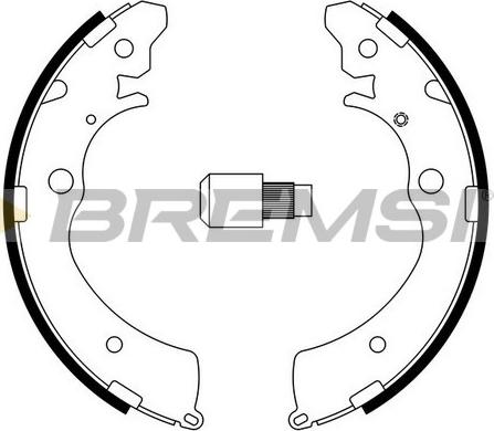 Bremsi GF0706 - Комплект гальм, барабанний механізм autocars.com.ua