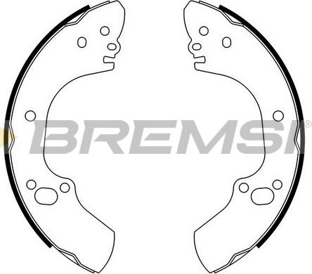 Bremsi GF0707 - Комплект гальм, барабанний механізм autocars.com.ua