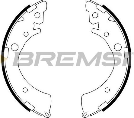 Bremsi GF0709 - Комплект гальм, барабанний механізм autocars.com.ua