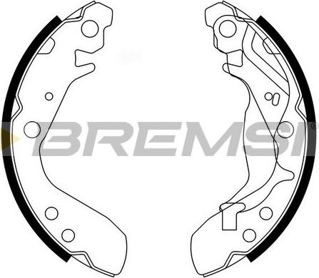 Bremsi GF0712 - Комплект гальм, барабанний механізм autocars.com.ua