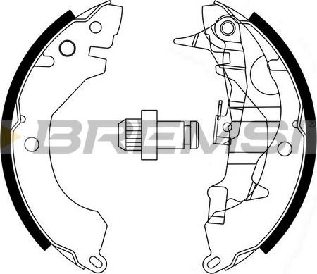 Bremsi GF0730-1 - Комплект тормозных колодок, барабанные autodnr.net