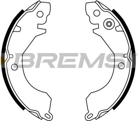 Bremsi GF0730 - Комплект тормозных колодок, барабанные autodnr.net