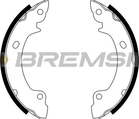 Bremsi GF0731 - Комплект гальм, барабанний механізм autocars.com.ua