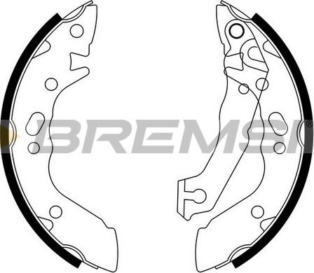 Bremsi GF0736 - Комплект гальм, барабанний механізм autocars.com.ua