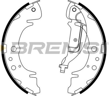 Bremsi GF0738 - Комплект гальм, барабанний механізм autocars.com.ua