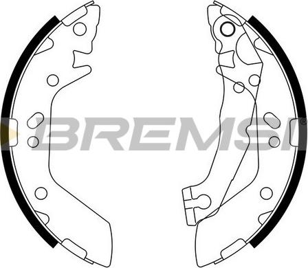 Bremsi GF0740 - Комплект гальм, барабанний механізм autocars.com.ua