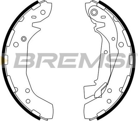 Bremsi GF0742 - Комплект гальм, барабанний механізм autocars.com.ua