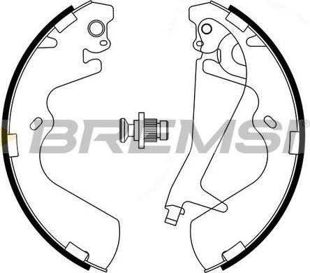 Bremsi GF0743 - Комплект тормозных колодок, барабанные autodnr.net