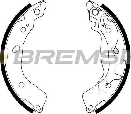 Bremsi GF0745 - Комплект гальм, барабанний механізм autocars.com.ua